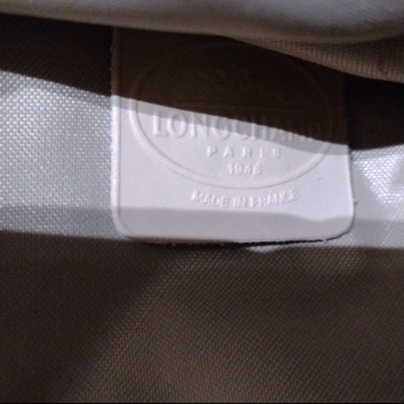 Longchamp beige all leather shoulder tote baggorgeous vintage longchamp bag tex - Picture 8 of 9